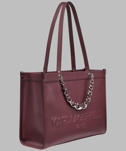 KarlLagerfeld Savoie large leather tote raisin