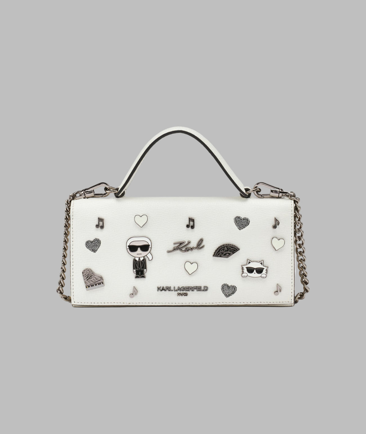 KarlLagerfeld Jacqueline wallet with pins white