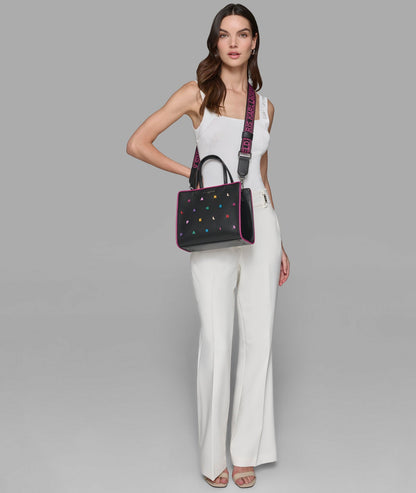 MAYBELLE SATCHEL KARL LETTERS Black Black