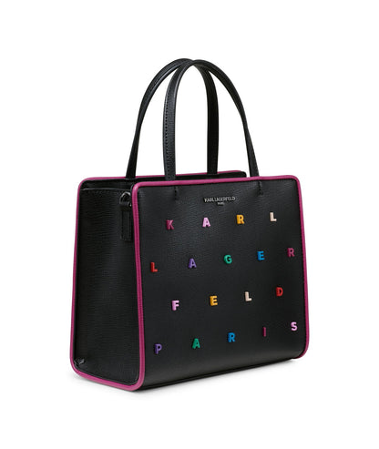 MAYBELLE SATCHEL KARL LETTERS Black Black