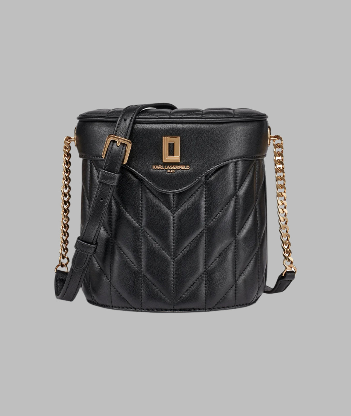 KarlLagerfeld Lafayette crossbody bucket bag black