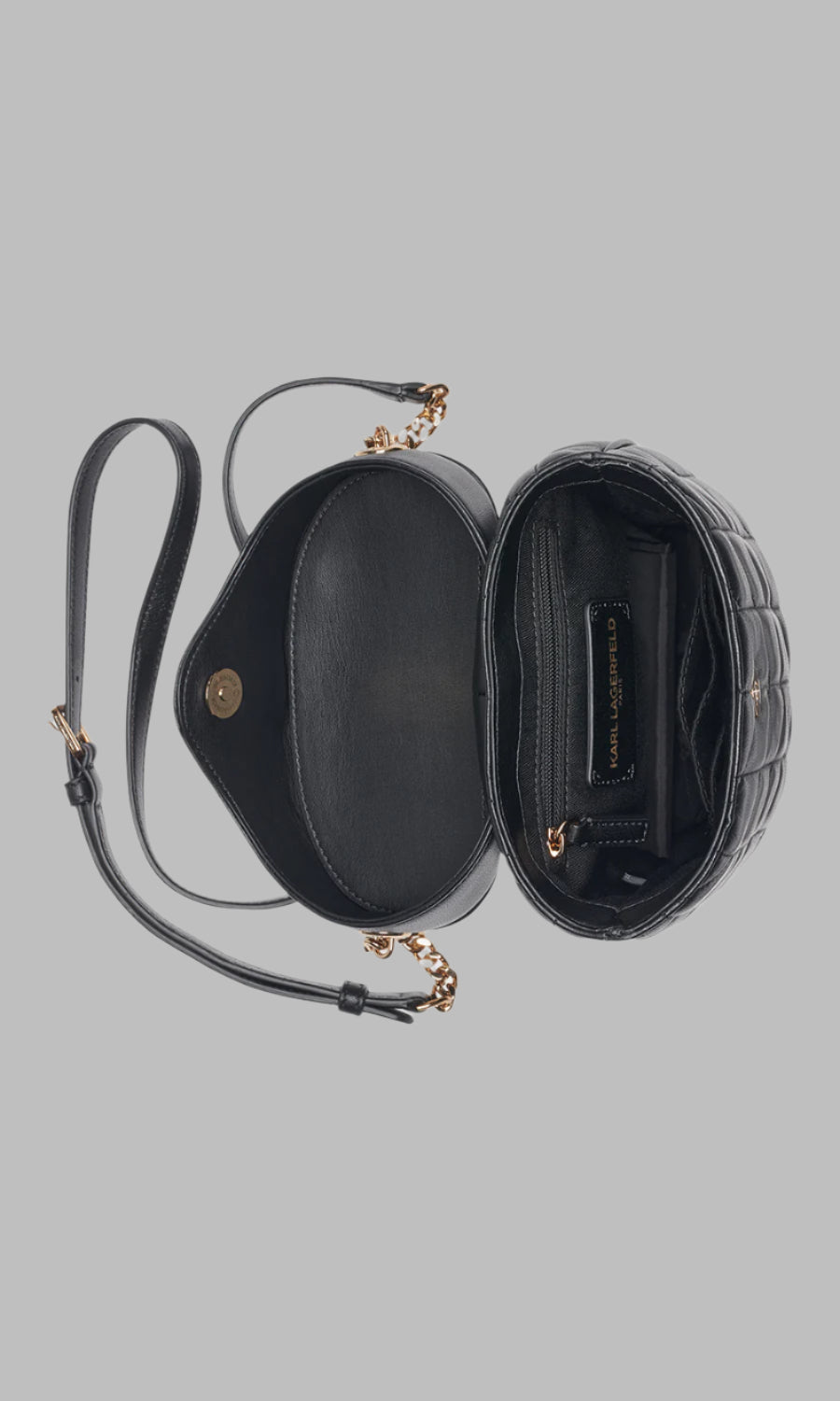 KarlLagerfeld Lafayette crossbody bucket bag black