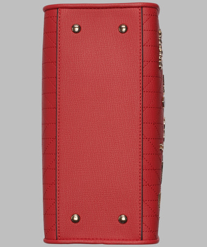 KarlLagerfeld Maybelle satchel with pins red