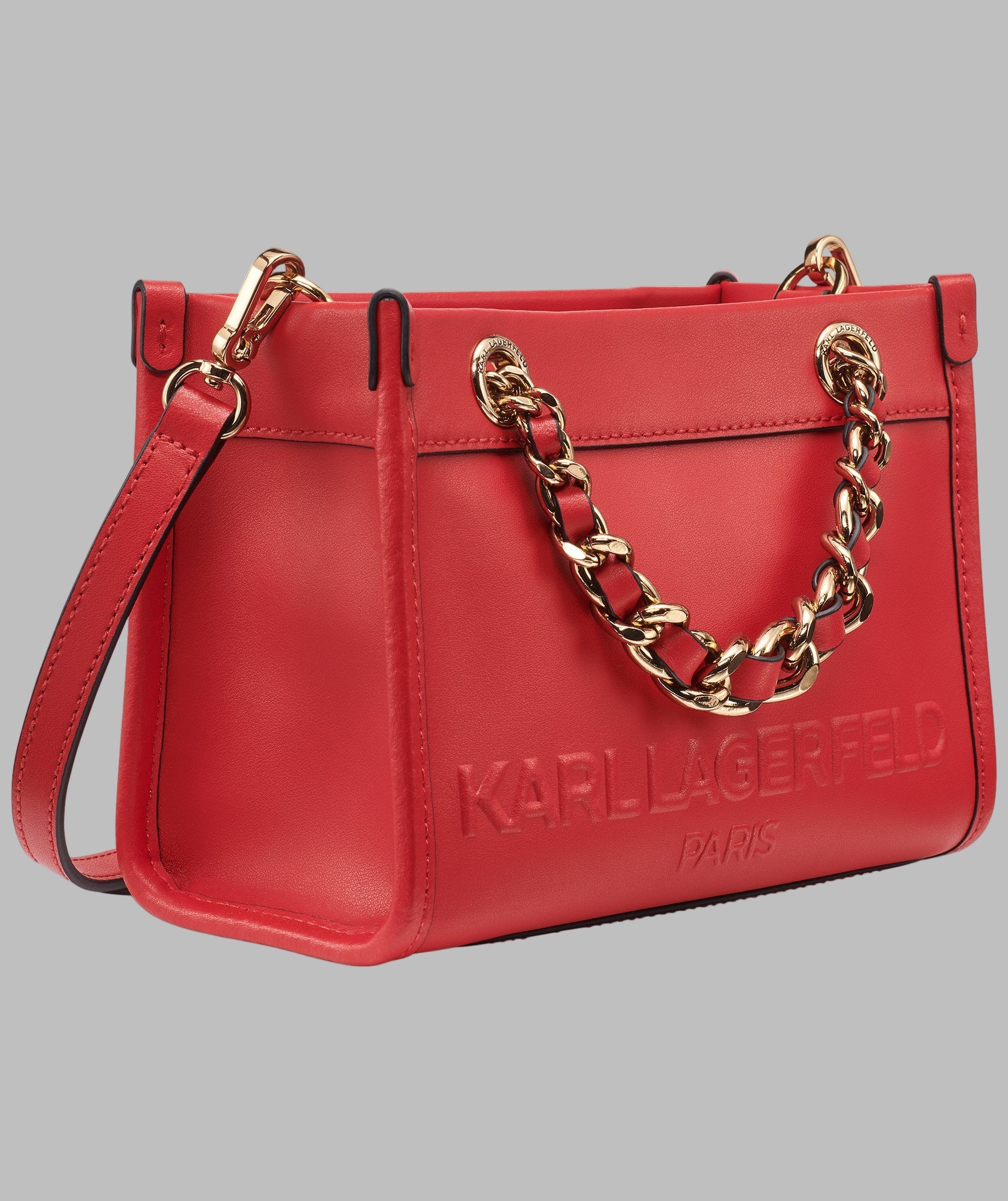 KarlLagerfeld Savoie small leather crossbody red