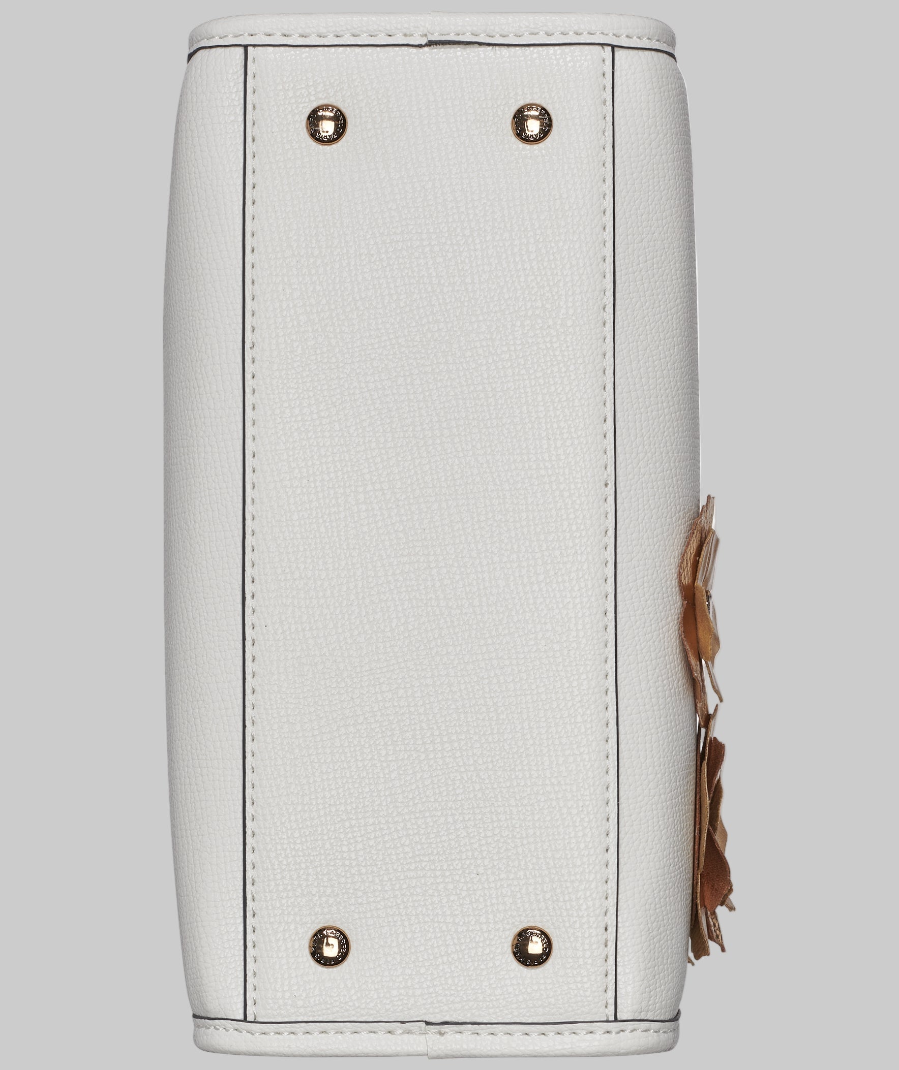 KarlLagerfeld Maybelle top handle satchel with flowers white