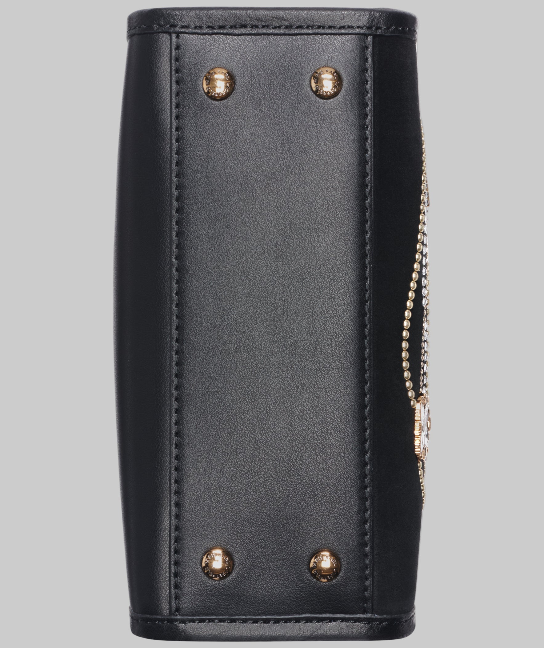 KarlLagerfeld Savoie small suede leather crossbody black