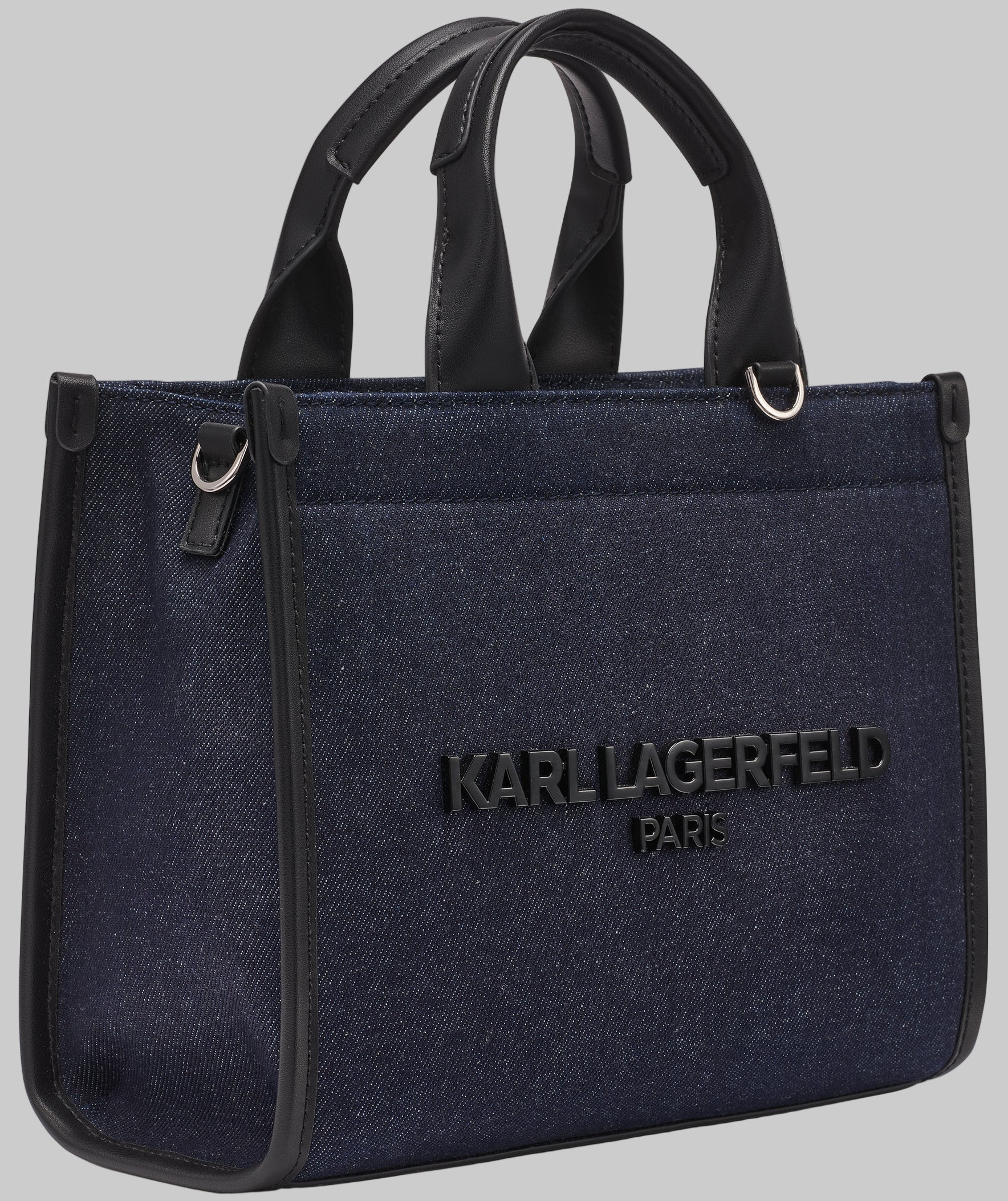 KarlLagerfeld Kristina small tote with top zipper denim blue