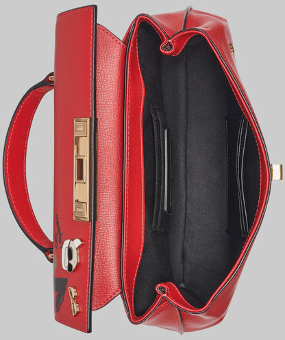 KarlLagerfeld Nicolette crossbody with cate pins red