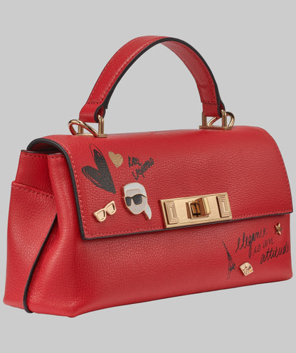 KarlLagerfeld Nicolette crossbody with cate pins red