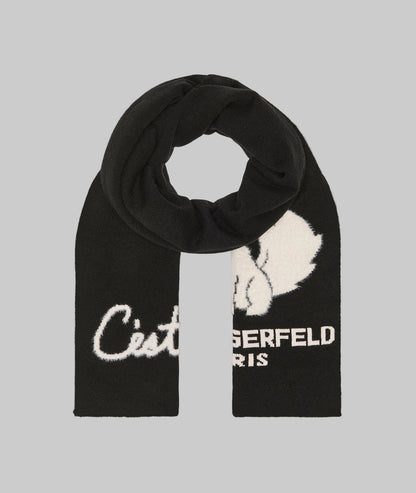 KarlLagerfeld C'est moi choupette scarf black