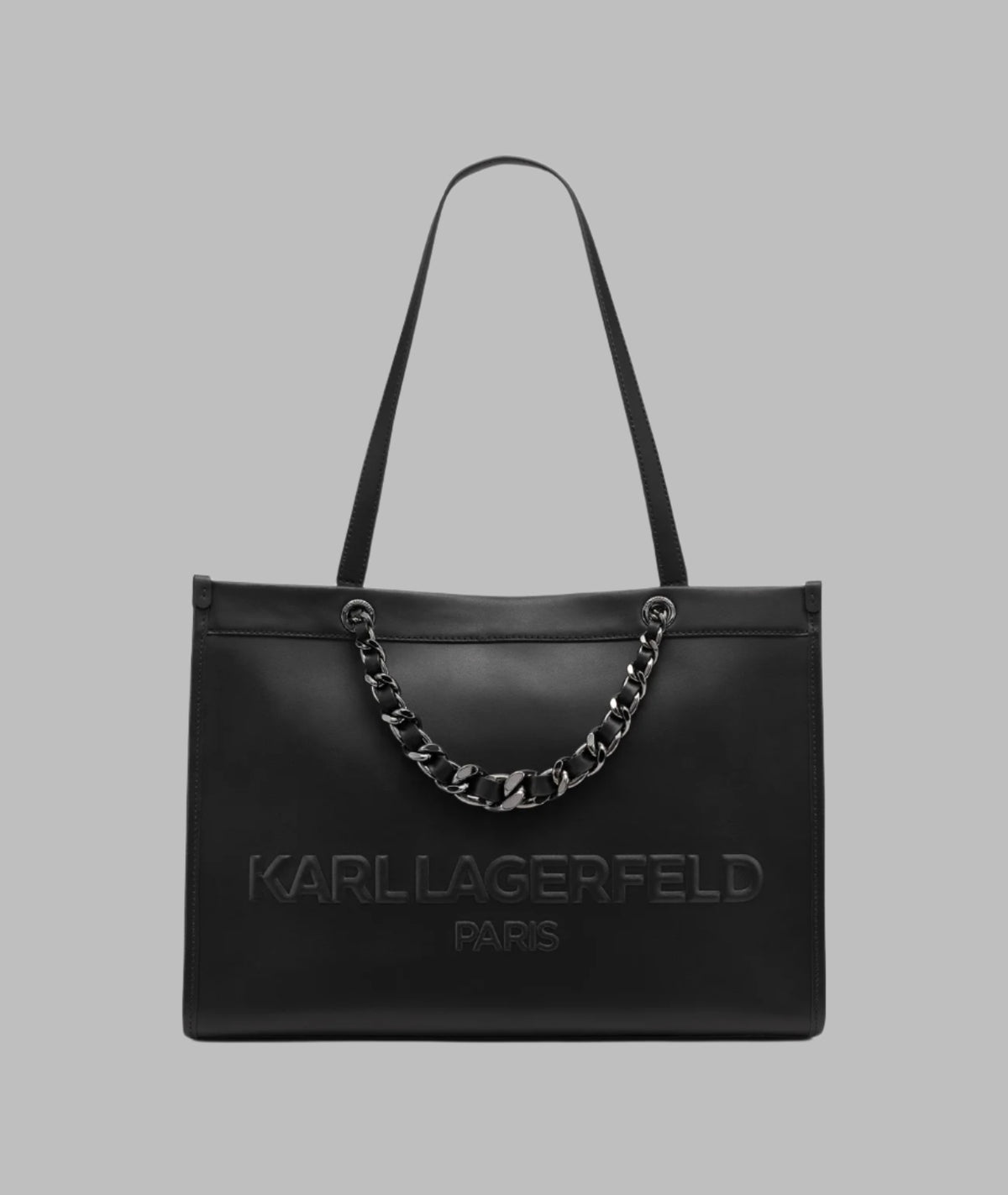 KarlLagerfeld Savoie large leather tote black