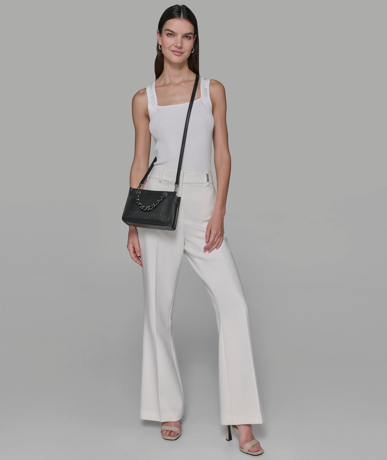 KarlLagerfeld Savoie small leather crossbody black