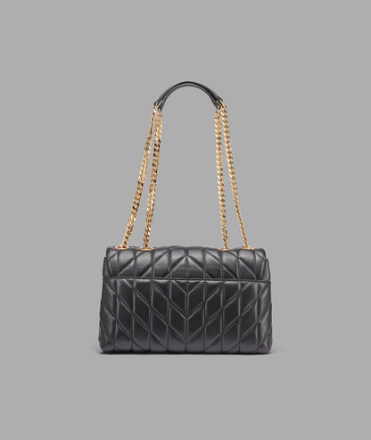 KarlLagerfeld Lafayette shoulder bag with heart chain black