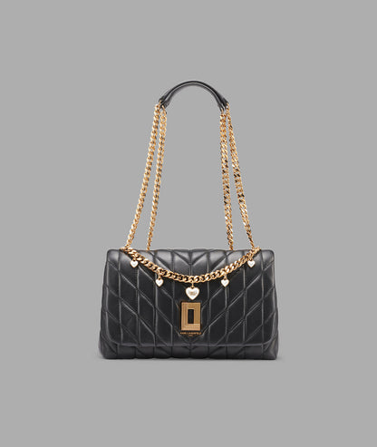 KarlLagerfeld Lafayette shoulder bag with heart chain black