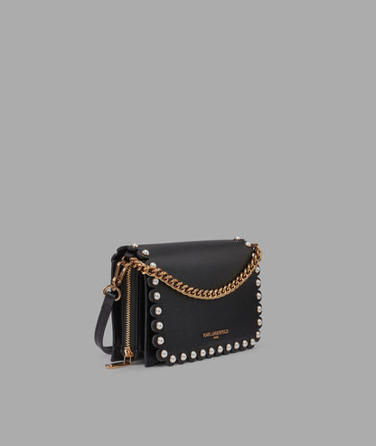KarlLagerfeld Lourdes crossbody with pearls black