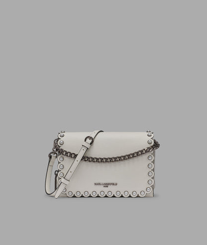 KarlLagerfeld Lourdes crossbody with pearls white