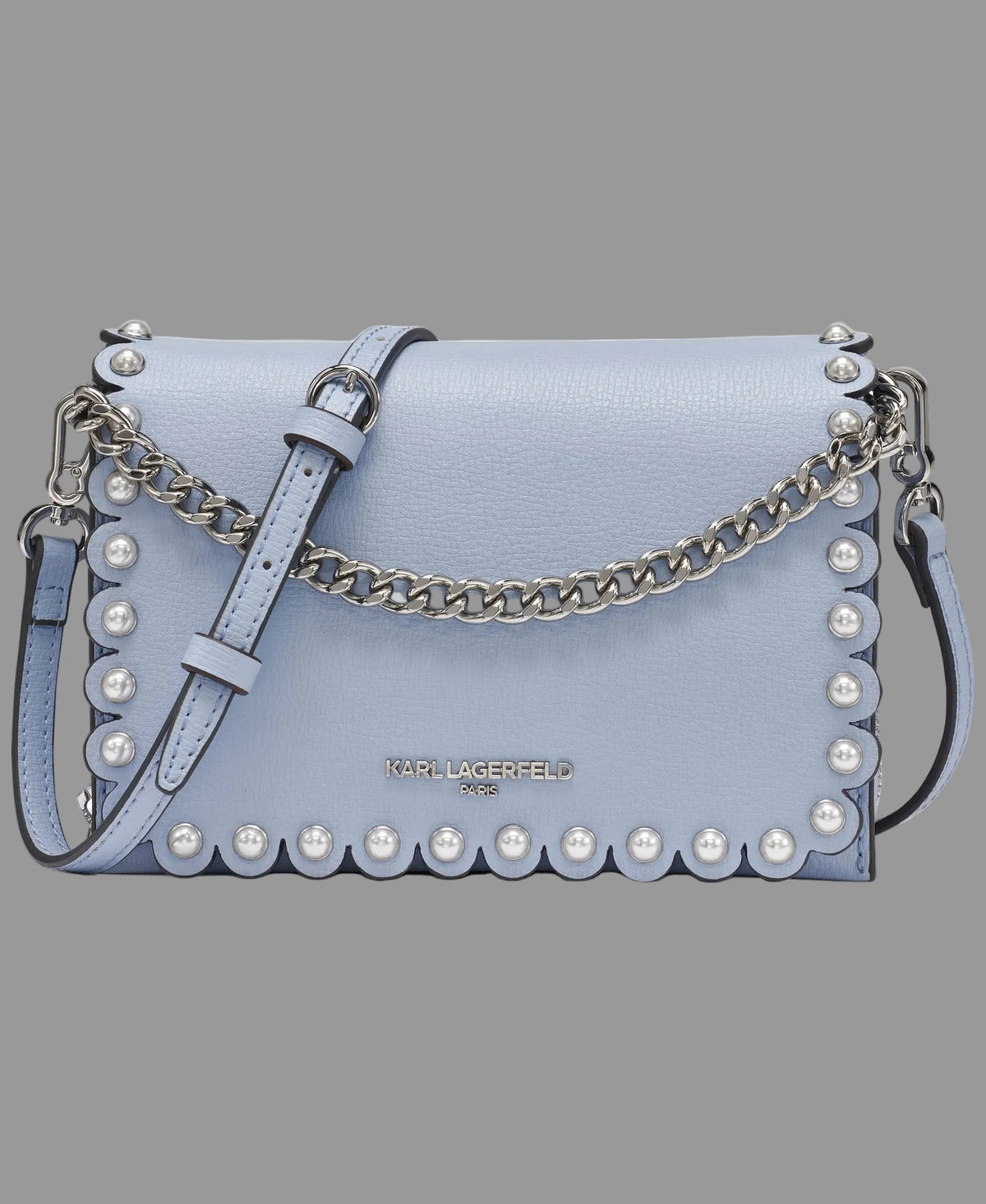 KarlLagerfeld Lourdes crossbody with pearls blue