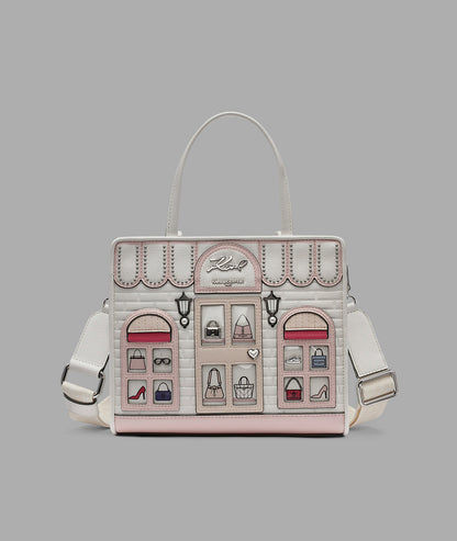 KarlLagerfeld Maybelle boutique top handle satchel white
