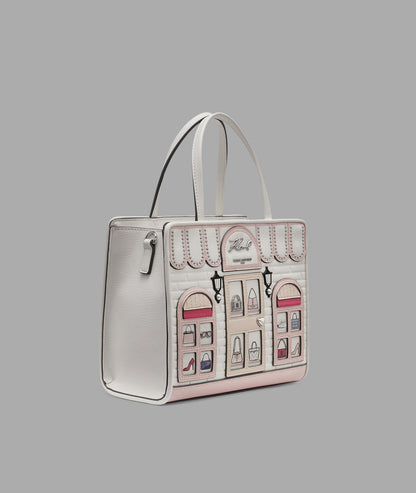 KarlLagerfeld Maybelle boutique top handle satchel white