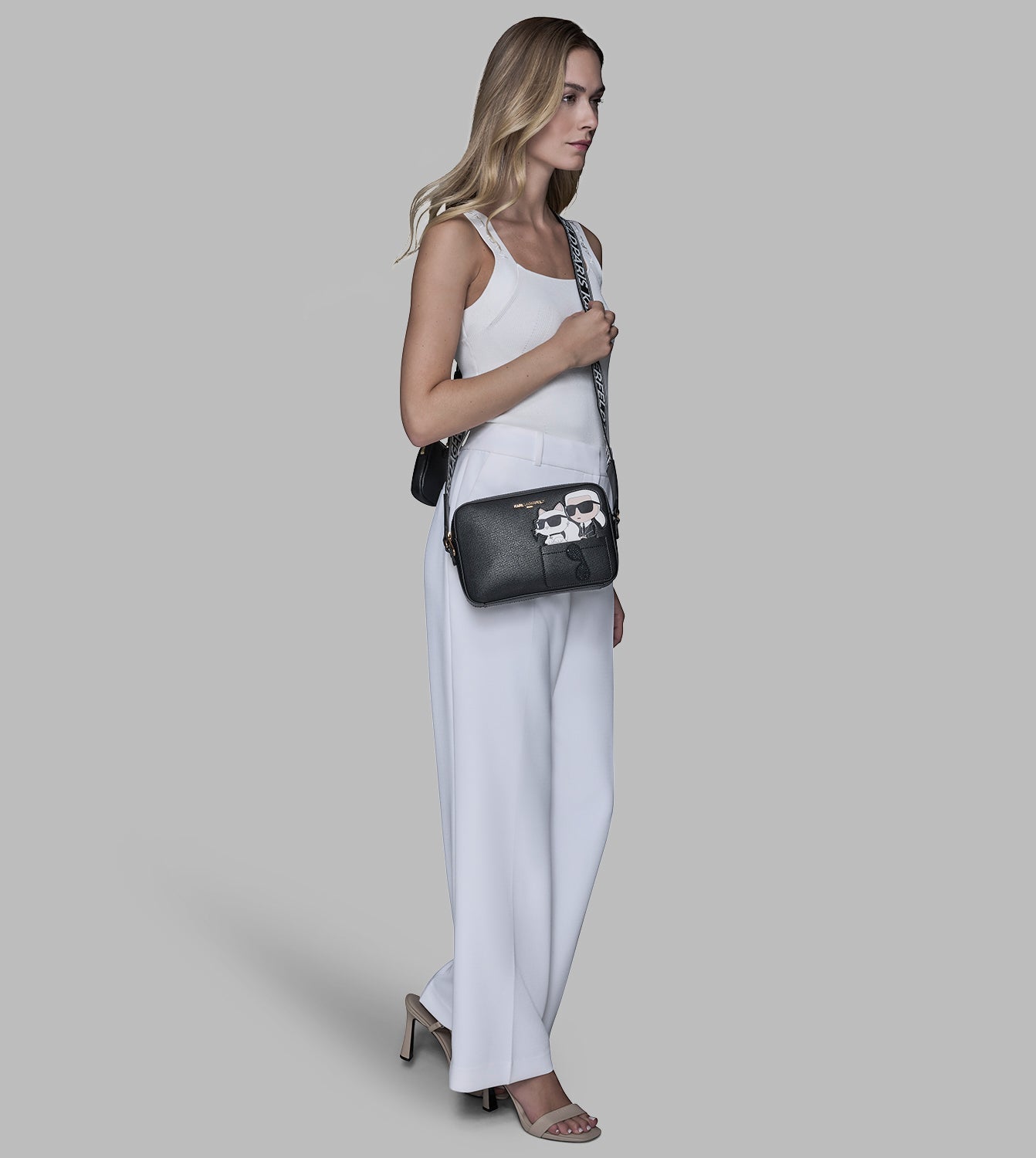 KarlLagerfeld Maybelle sunglass duo crossbody black