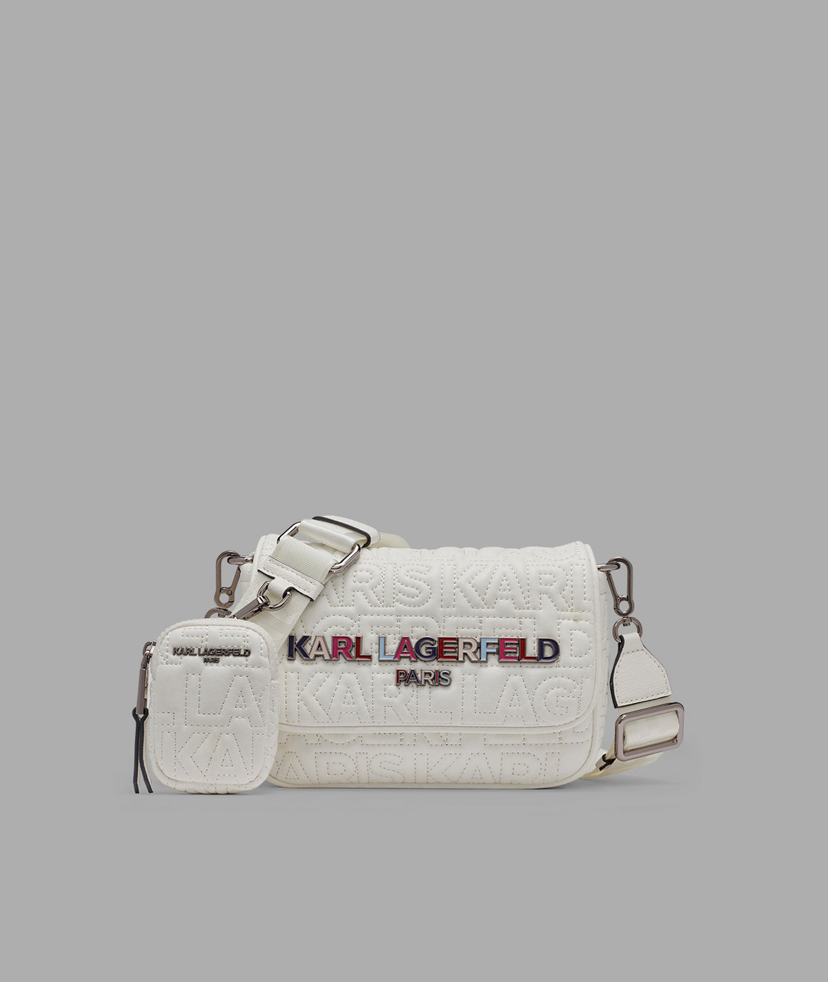 KarlLagerfeld Voyage logo crossbody white