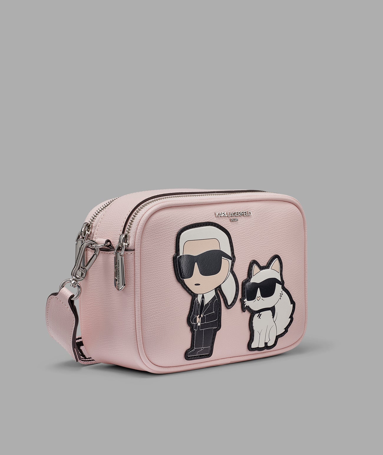 KarlLagerfeld Maybelle camera crossbody lotus