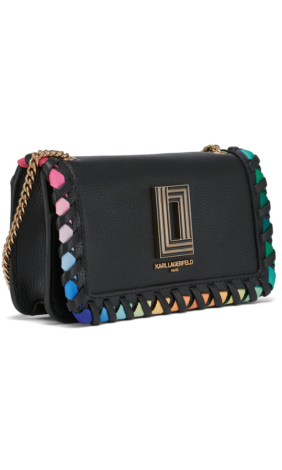 KOSETTE RAINBOW STITCH SHOULDER BAG Black Black