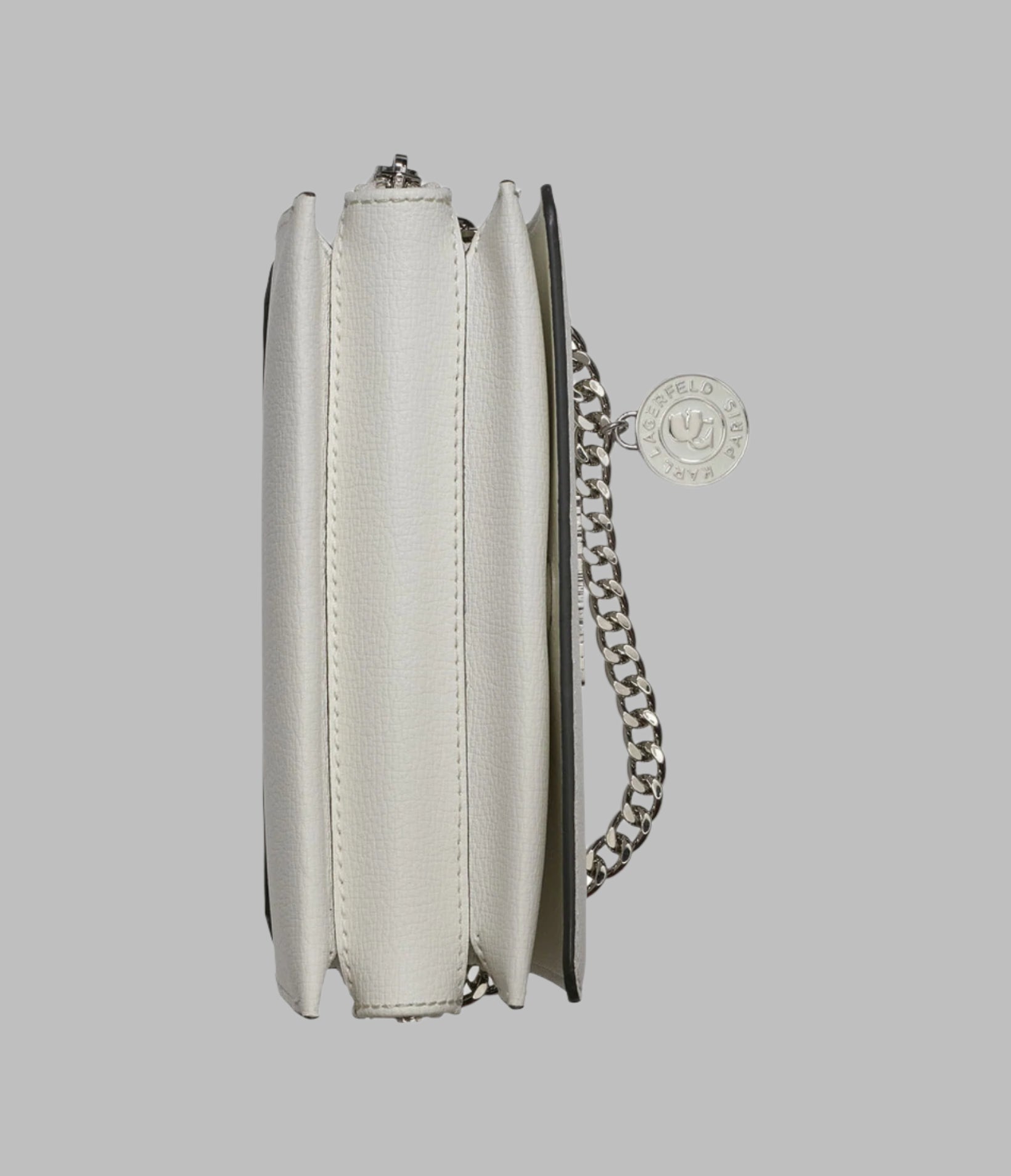 KarlLagerfeld Lourdes leather crossbody white