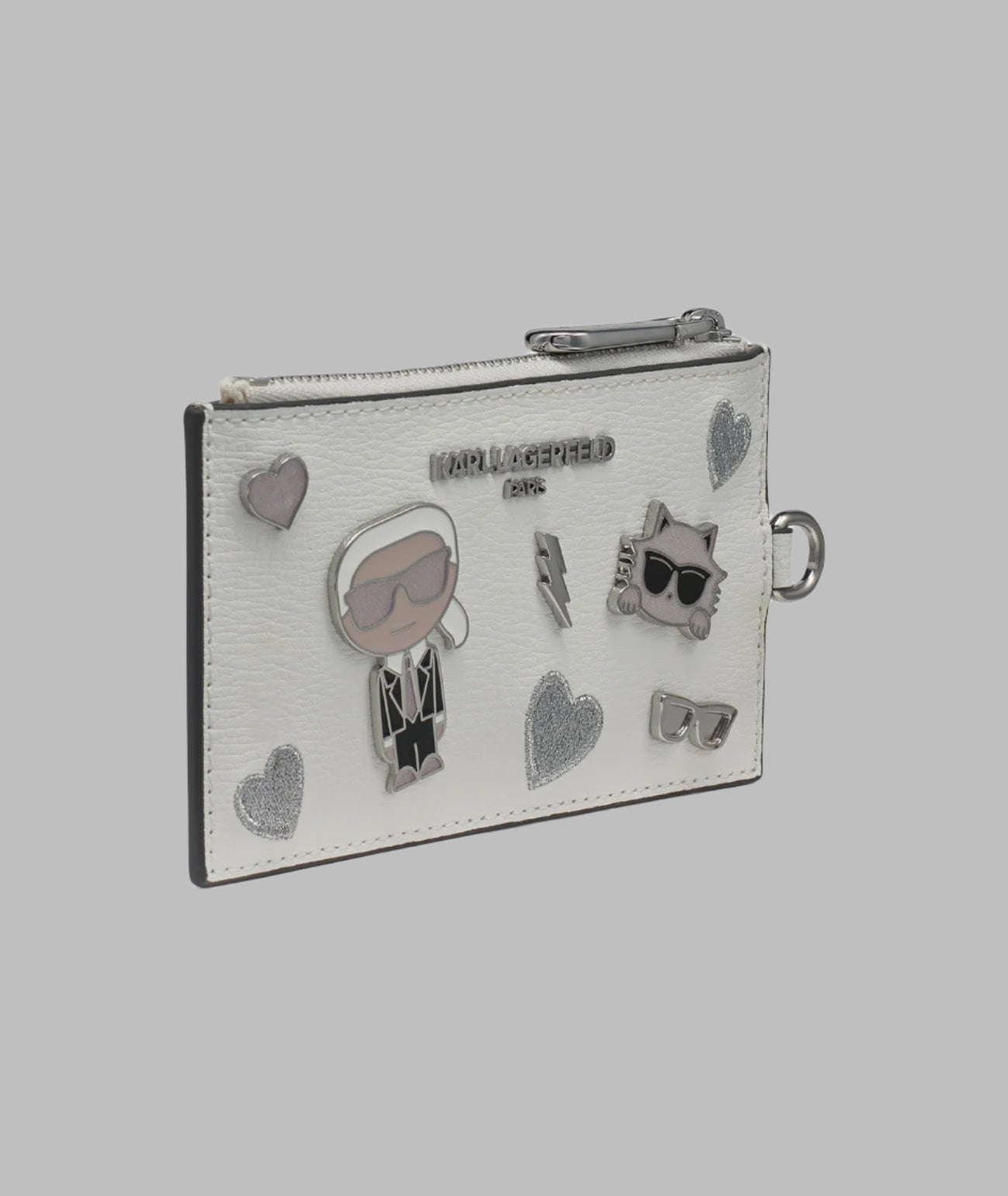 KarlLagerfeld Maybelle lanyard wallet white