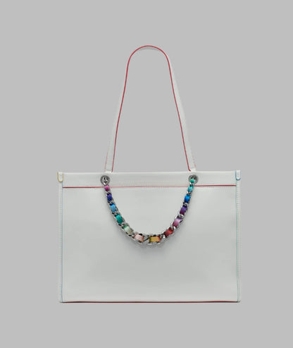 KarlLagerfeld Savoie large leather tote white