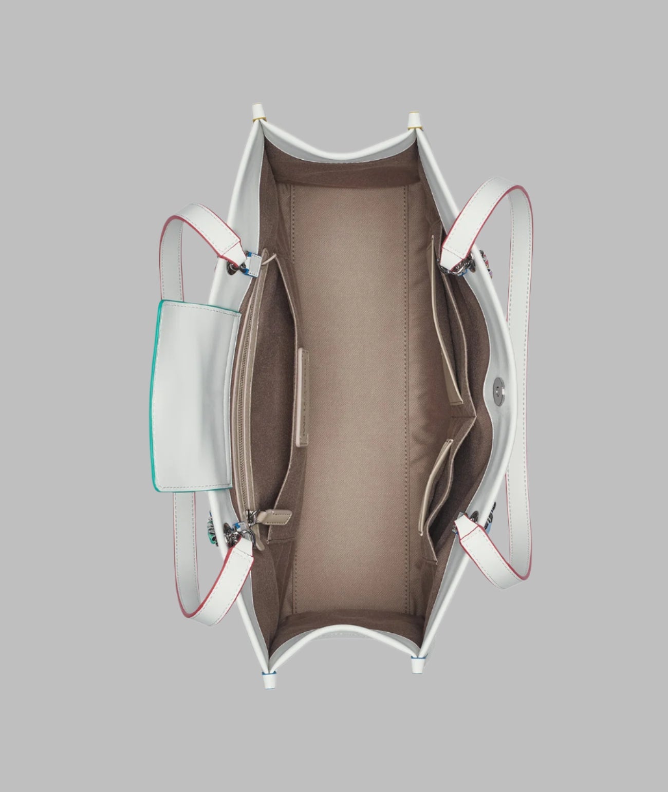 KarlLagerfeld Savoie large leather tote white