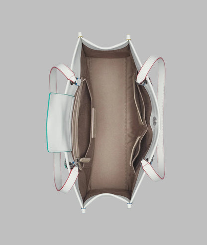 KarlLagerfeld Savoie large leather tote white