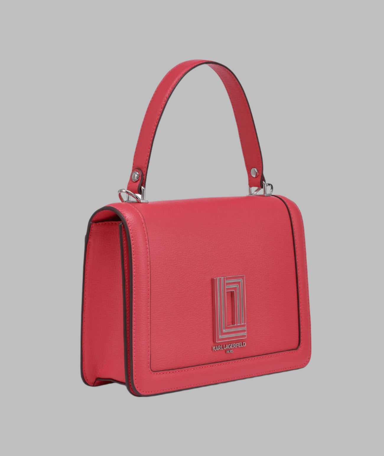 KarlLagerfeld Simone leather flap crossbody french rose