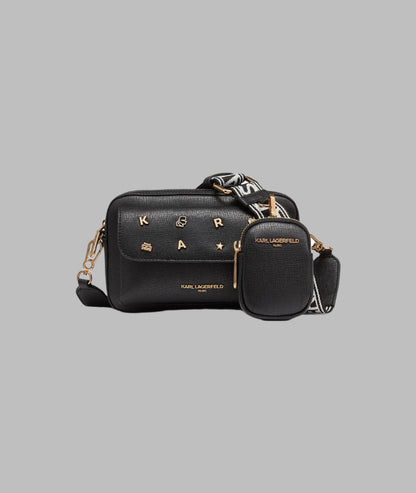 KarlLagerfeld Maybelle camera crossbody black/ gold