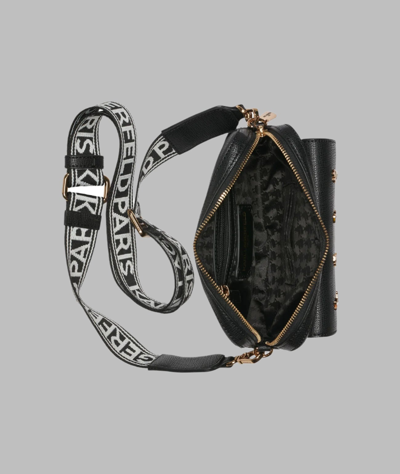 KarlLagerfeld Maybelle camera crossbody black/ gold