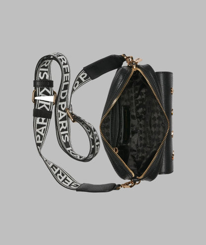 KarlLagerfeld Maybelle camera crossbody black/ gold