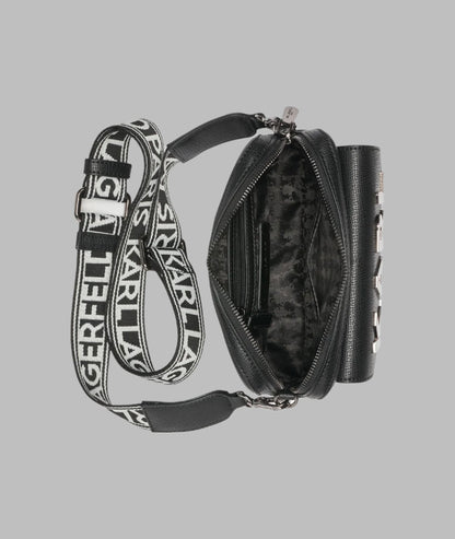 KarlLagerfeld Maybelle camera crossbody black/gunmetal