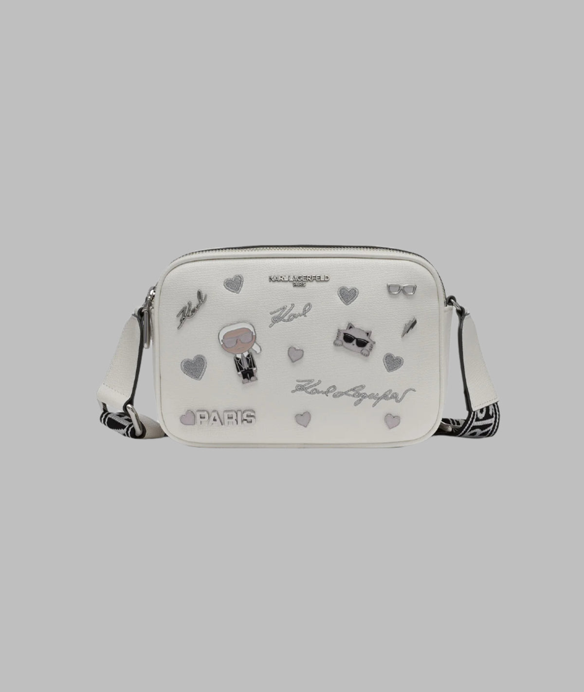KarlLagerfeld Maybelle crossbody with pins white