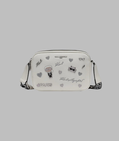 KarlLagerfeld Maybelle crossbody with pins white