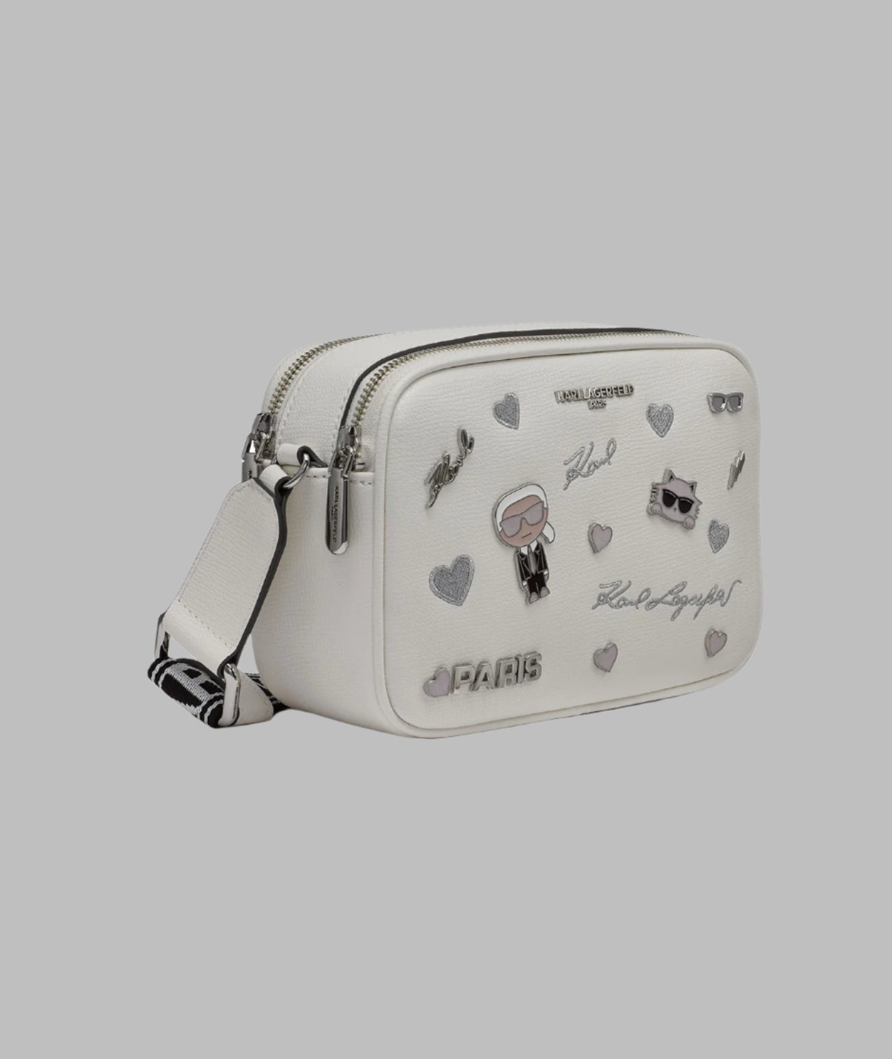 KarlLagerfeld Maybelle crossbody with pins white