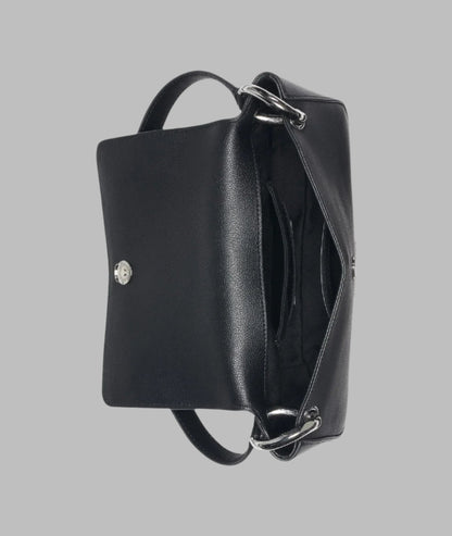 KarlLagerfeld Monet floral embroidery leather shoulder bag black