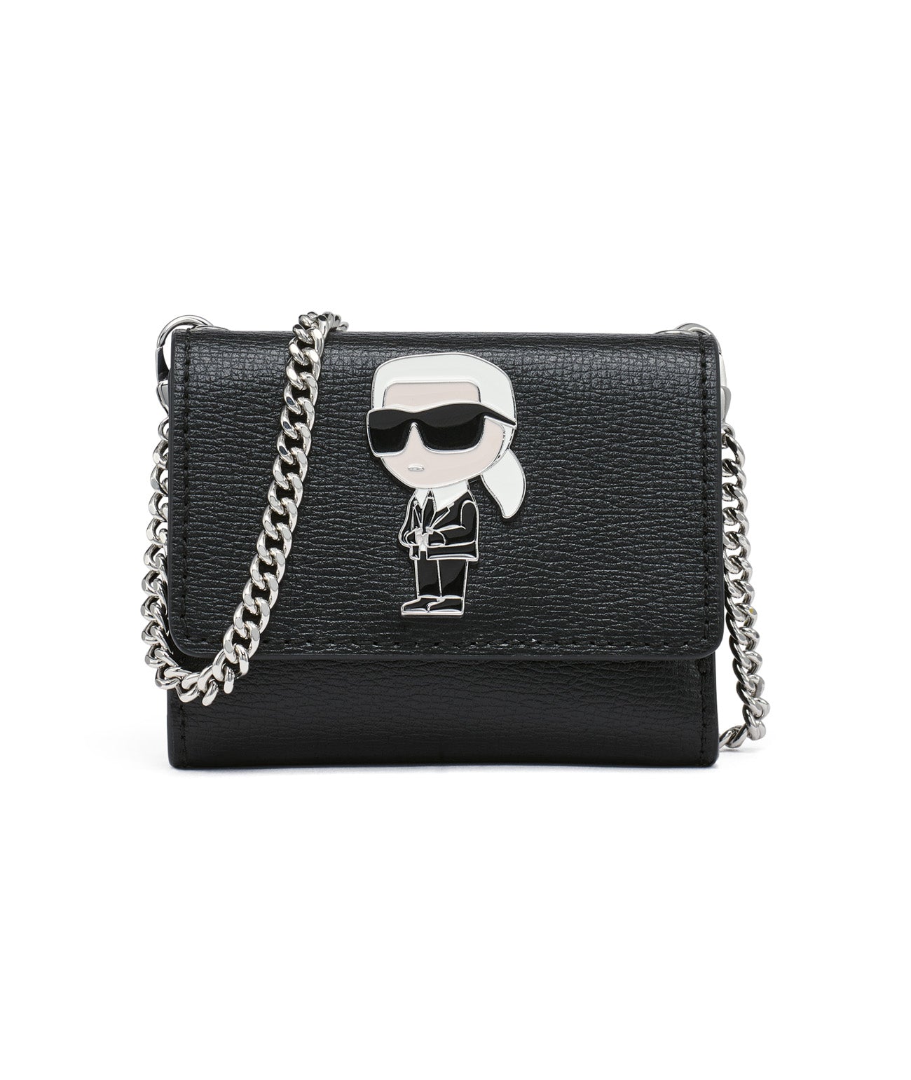 SMALL WALLET ON CHAIN Black Black