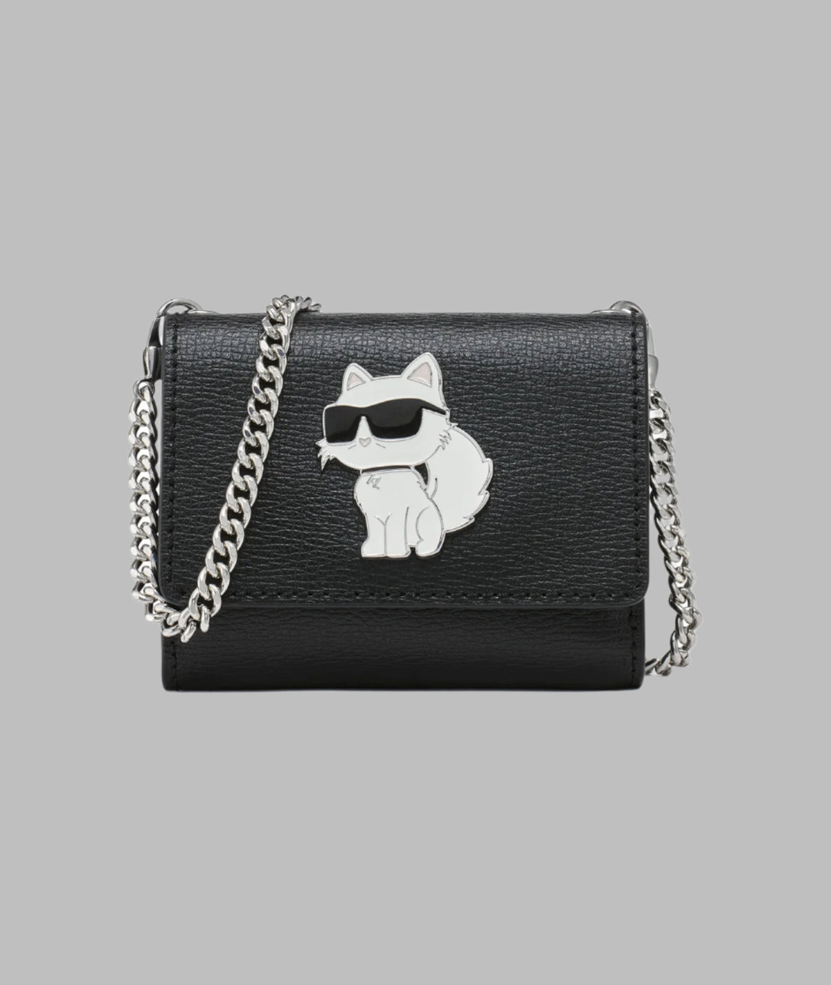 KarlLagerfeld Small wallet on chain black - choupette