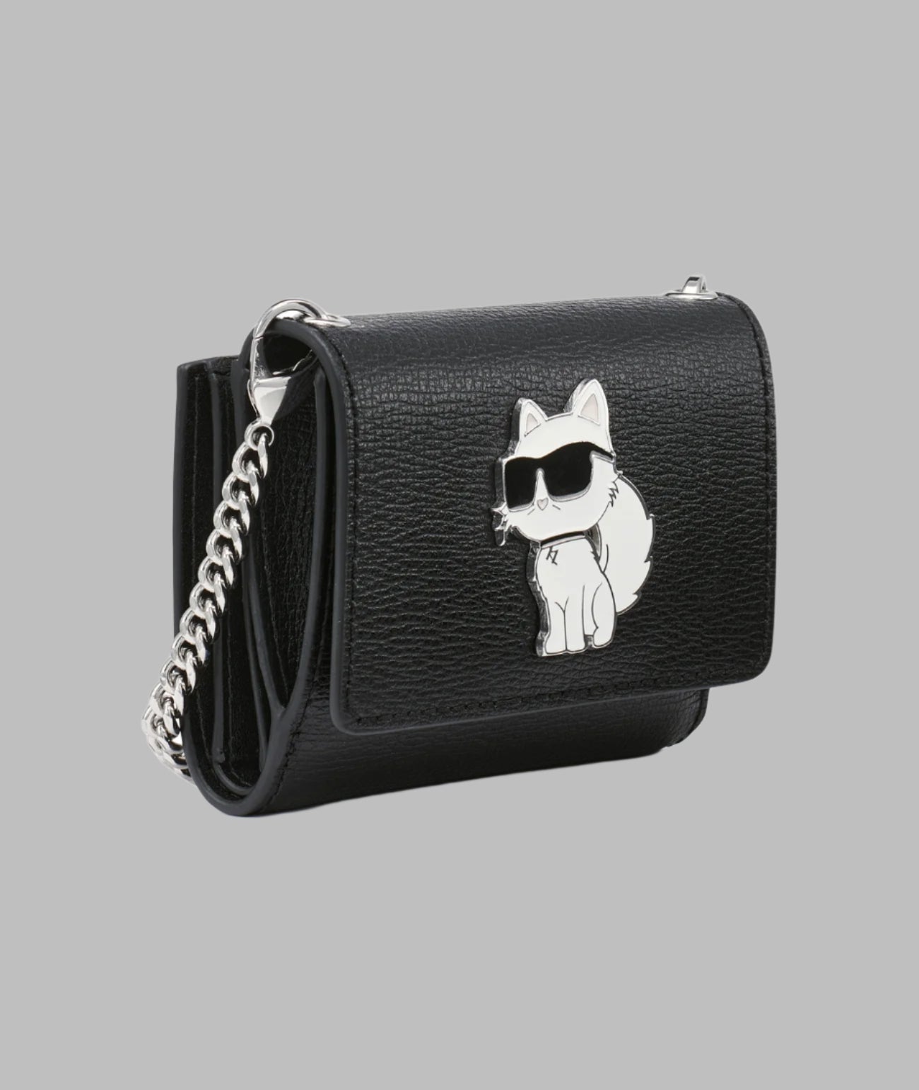 KarlLagerfeld Small wallet on chain black - choupette