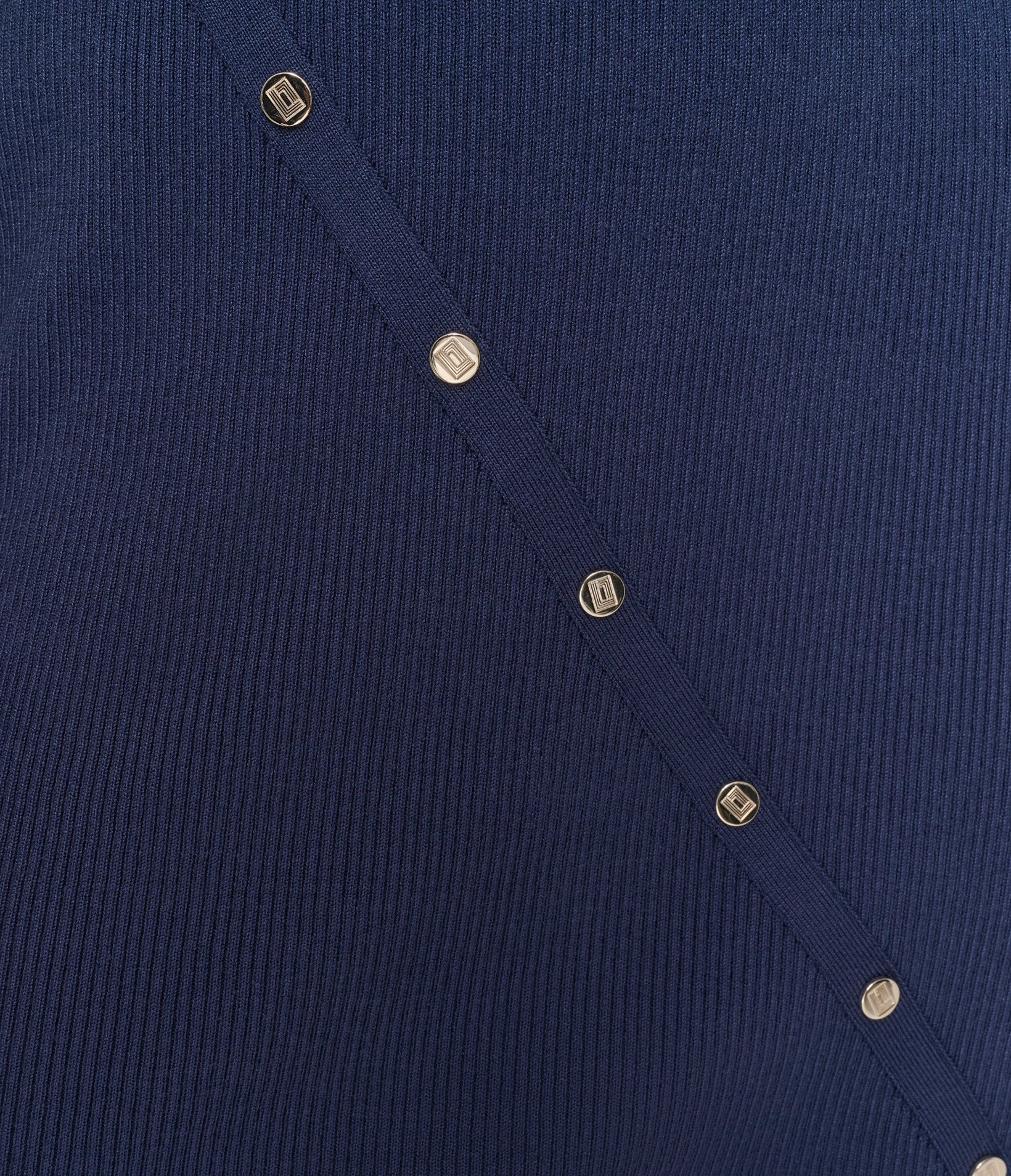 KarlLagerfeld Button-embellished midi sweater dress blue