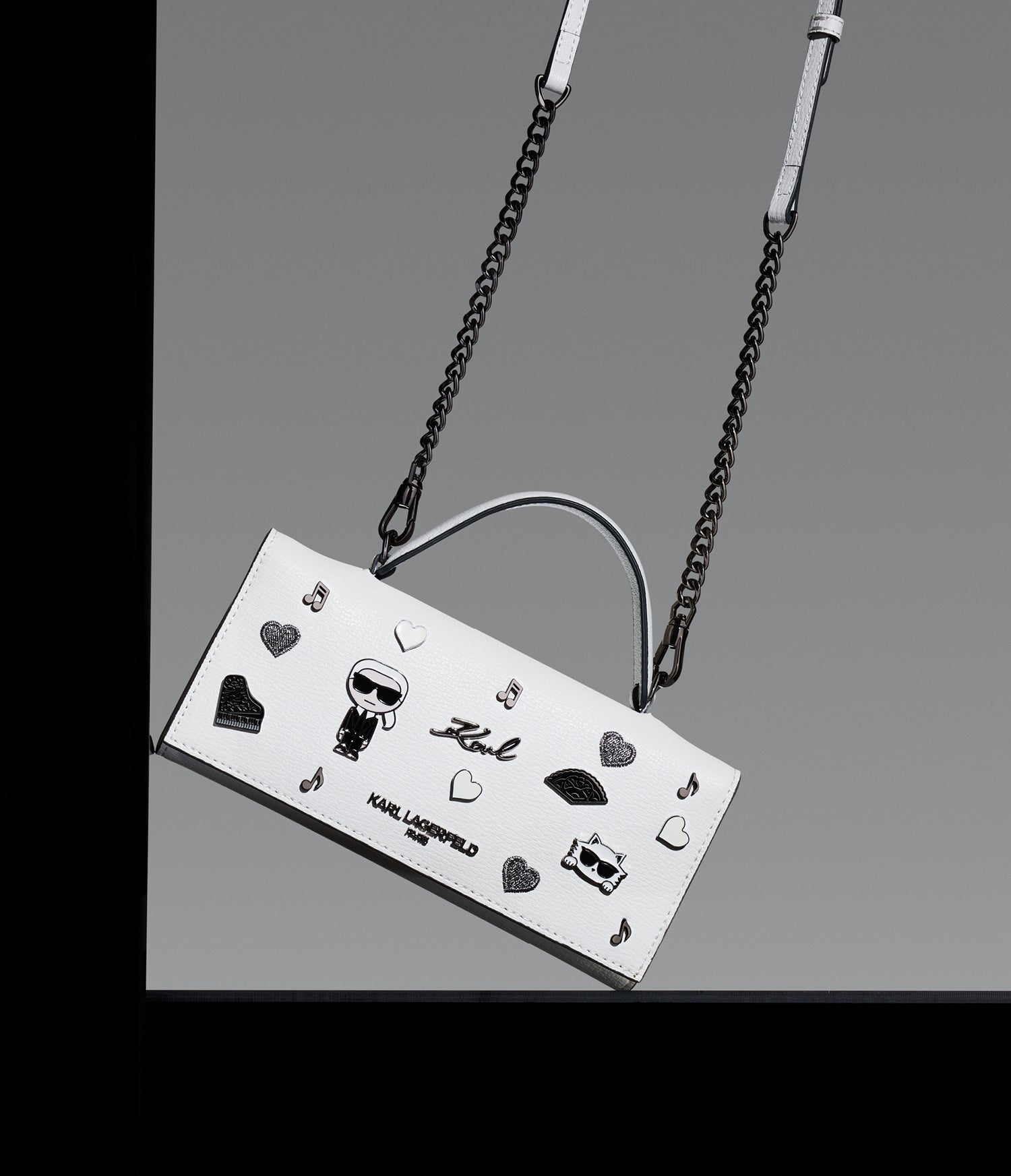 KarlLagerfeld Jacqueline wallet with pins white