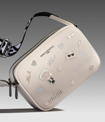 KarlLagerfeld Maybelle crossbody with pins white