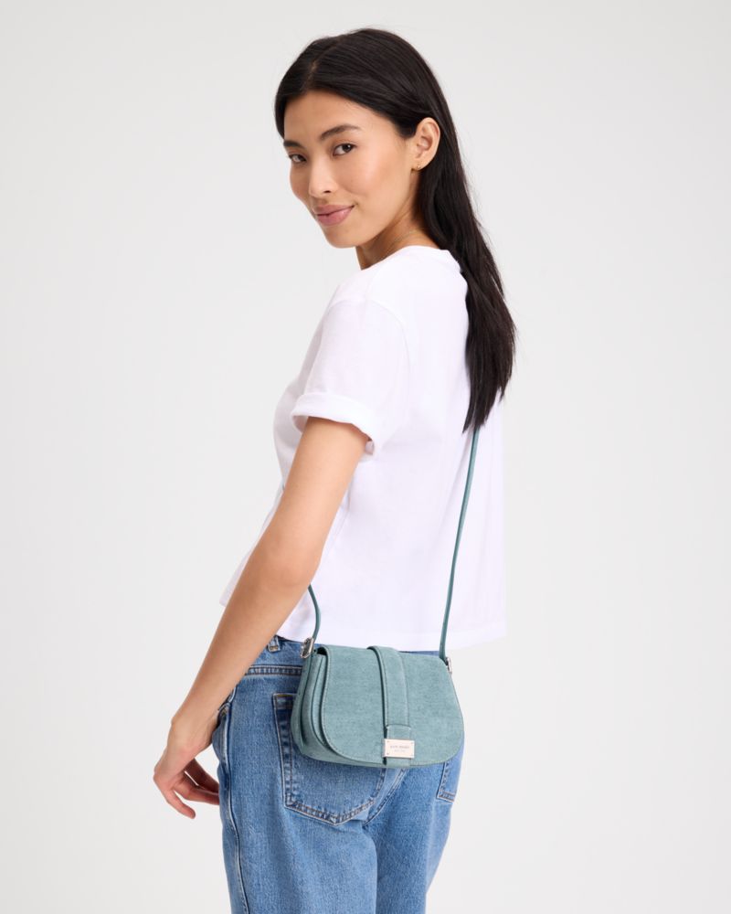 KateSpade Nouveau Mini Saddle Bag Blue Multi
