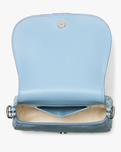 KateSpade Nouveau Mini Saddle Bag Blue Multi