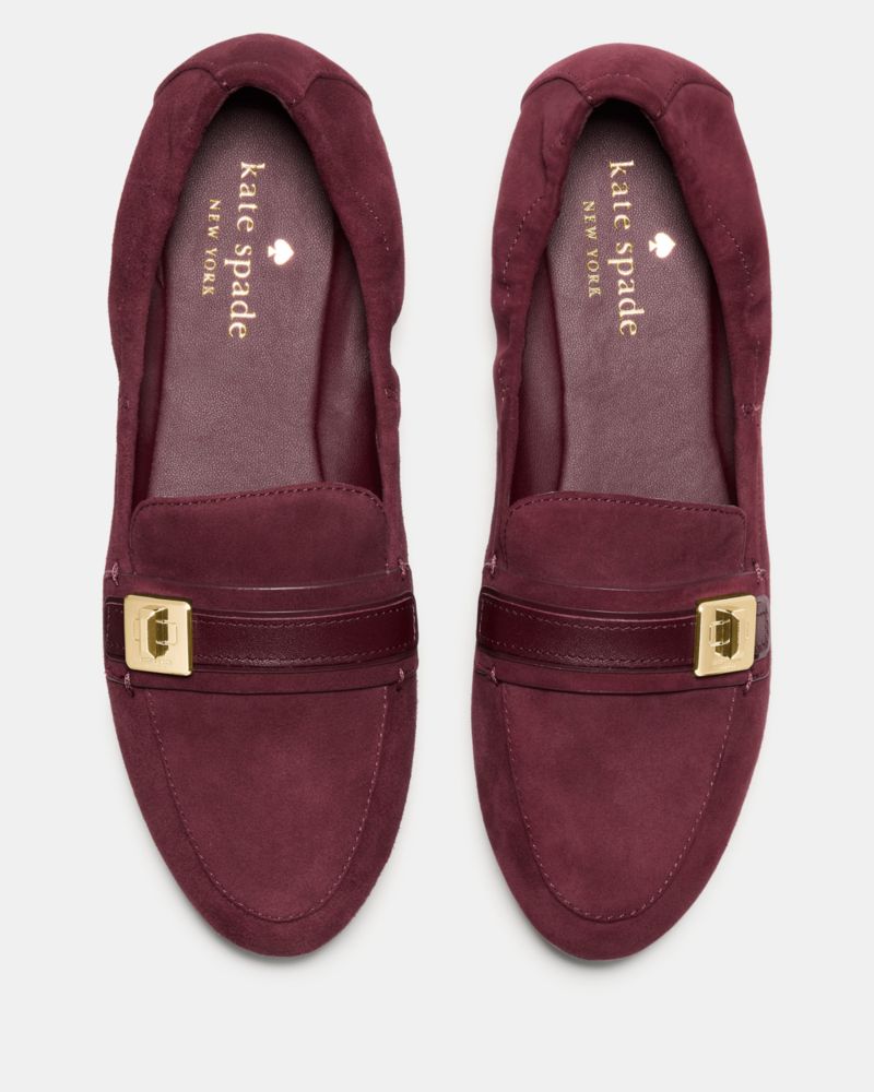 Katespade Phoebe Loafer Dark Merlot